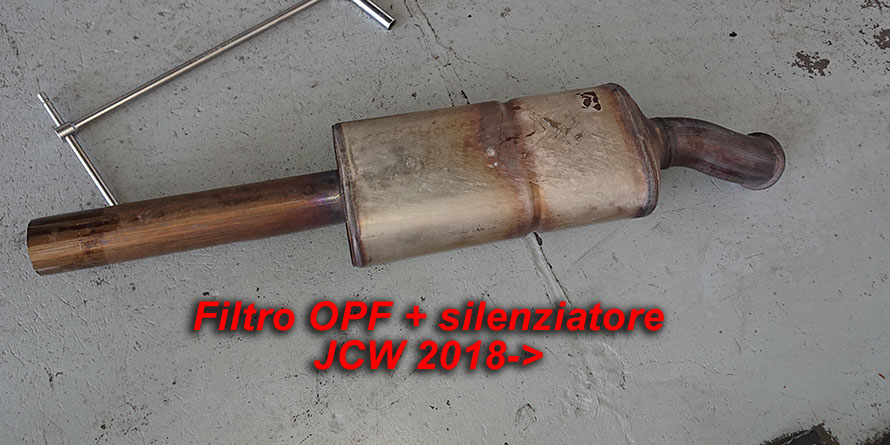 Filtro antiparticolato e silenziatore JCW 2018->