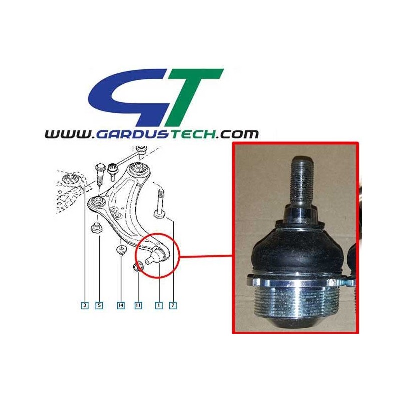 thumbnail image 2 of PCS Suspension Link Rod Arm With Ball Joint For Clio 197 / Megane Sport 225 R26 2 of 4