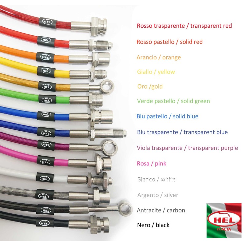 Stainless steel braided brake lines for Seat Ibiza MK5 6F 1.0 TSI / 1.5 TSI / 1.0 TGI / 1.6 TDI  2017-