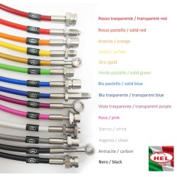 Stainless steel braided brake lines for MEV Exocet Non-ABS  