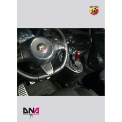 Abarth 500-Kit pomello 695 style in alluminio anodizzato rosso per leva originale e kit leva cambio stage 1 DNA Racing