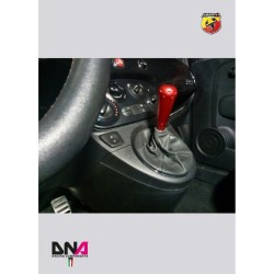 Abarth 500-Kit pomello 695 style in alluminio anodizzato rosso per leva originale e kit leva cambio stage 1 DNA Racing