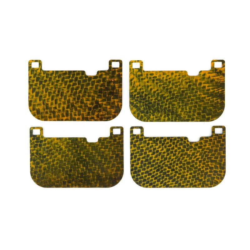 BMW F30/F31/F34/F80 Brembo 4 pot - Carbon Fibre Brake Pad Shims HEL Performance BMW F30/F31/F34/F80 Brembo 4 pot - Carbon Fibre Brake Pad Shims HEL Performance