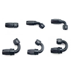 Female -AN JIC Braided Hose Fitting with various angles and dimensions for rubber hoses - HEL Performance