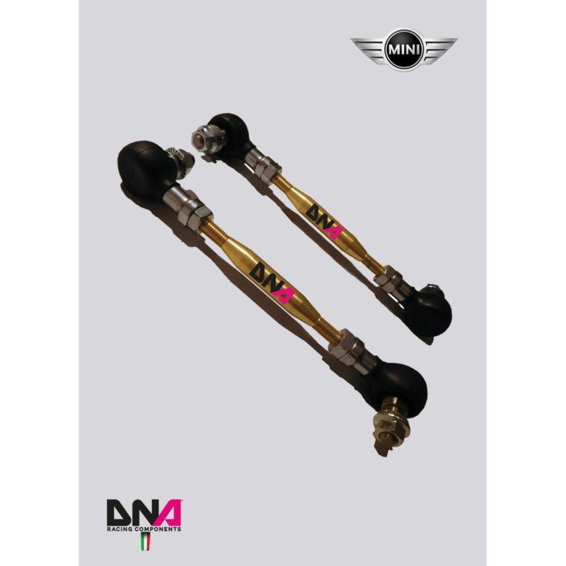 Mini Cooper R55-R56-R57-DNA Racing rear sway bar tie rods on uniball kit