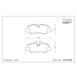 Endless EIP247 Mini Cooper F55/F56/F57 rear brake pads