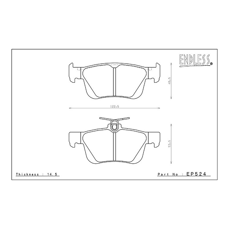 Endless EP524 Honda Civic Type-R FK8 rear brake pads