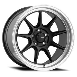 Konig Countergram flow formed MATTE BLACK W/ MATTE MACHINED LIP