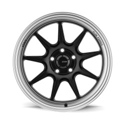 Konig Countergram flow formed MATTE BLACK W/ MATTE MACHINED LIP