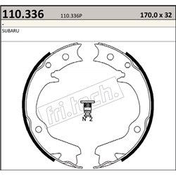 Subaru Impreza GM-GC-GF (92-00) - Ganasce freno a mano mescola racing Fri.Tech.