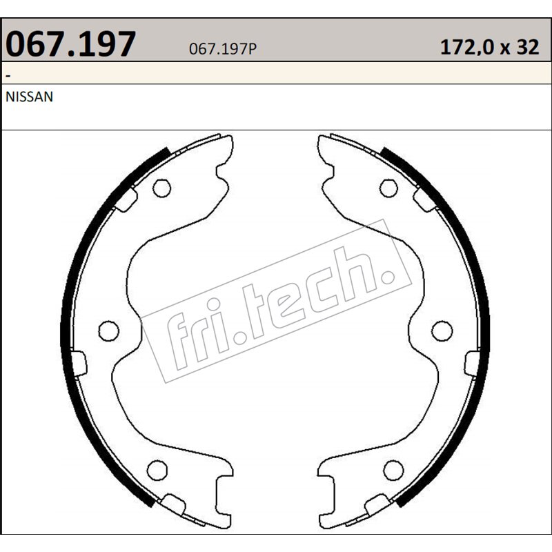 Nissan 350Z Z33 - Fri.Tech. racing Handbrake Shoes Nissan 350Z Z33 - Fri.Tech. racing Handbrake Shoes