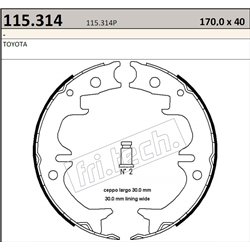 Toyota Celica T18 - Fri.Tech. racing Handbrake Shoes